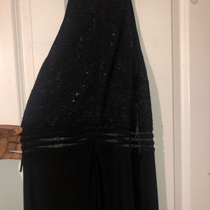 Long black sequin dress